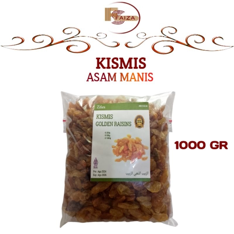 

Kismis Anggur Golden Raisin 1 Kg Asam Manis Oleh Oleh Haji & Umroh