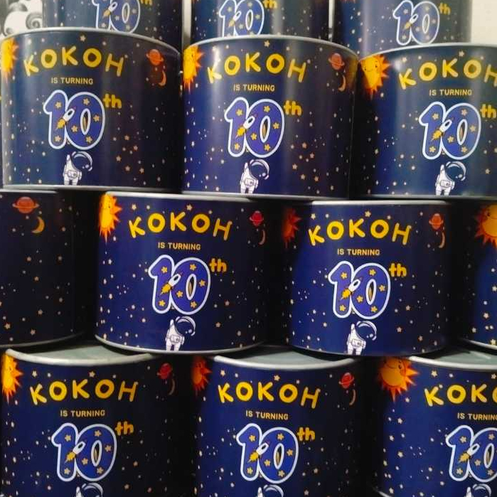 Celengan Custom Mini Karakter – Souvenir Khitanan & Ulang Tahun Anak | Celengan Kaleng Lucu Bisa Req