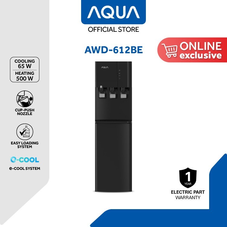 Candy Official Store - AQUA Elektronik AWD-612BE Water Dispenser Bottom Loading - Child lock