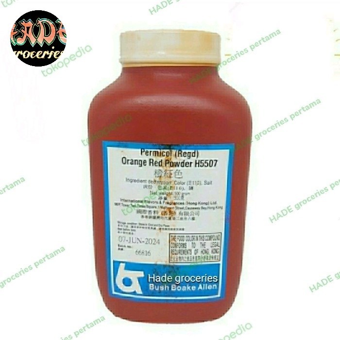 

Permicol Orange Red colour