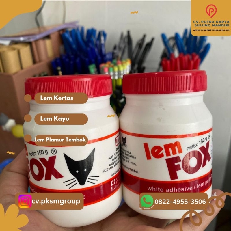 

Fox Lem Kertas White Adhesive 150g