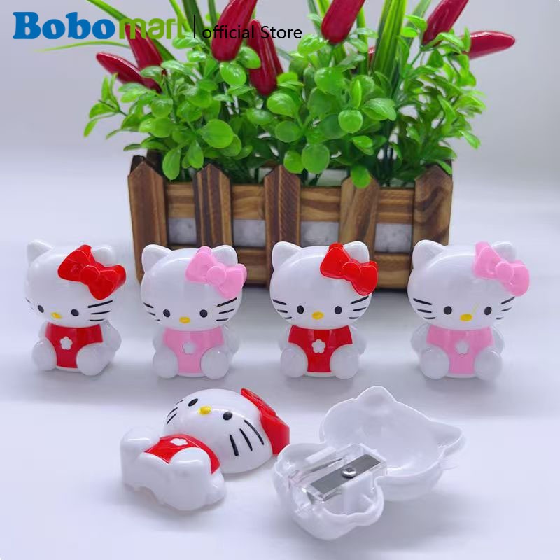 

BOBOMART 1 PCS LX-616 RAUTAN PENSIL 1 LUBANG HELLO KITTY PENCIL SHARPENER