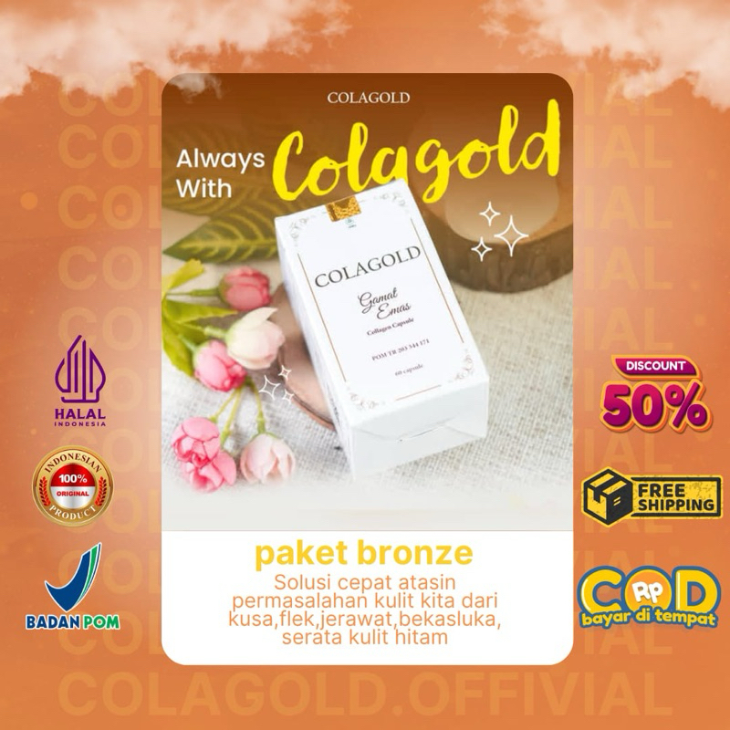 paket Bronze/Colagold Gamat Emas Bercolagen/Suplement Pemutih/Terlaris
