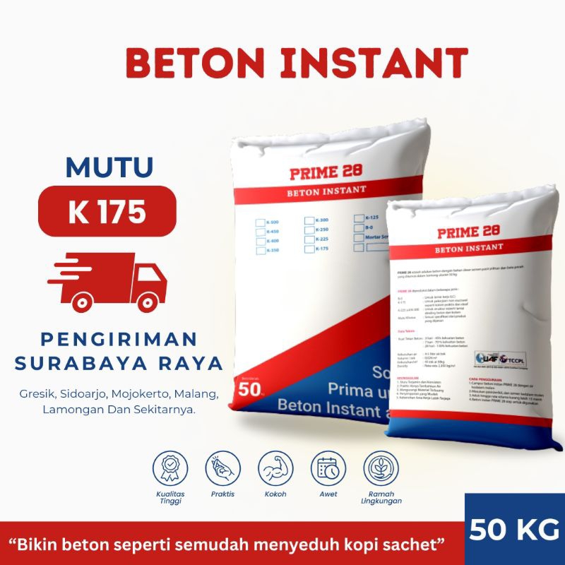 Ngecor Instan atau Beton Instant K-175 Prime 28 Semen Instan