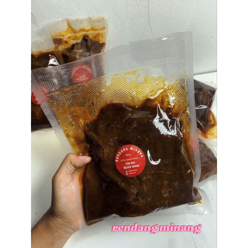 

Rendang Minang Kering Asli- rendang uni ria, randang hitam