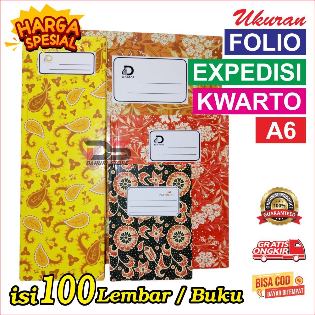 

BUKU HARD COVER / BUKU LAPORAN / BUKU CATATAN KWARTO, QUARTO, A6, FOLIO, EXPEDISI, HARGA 1 PCS