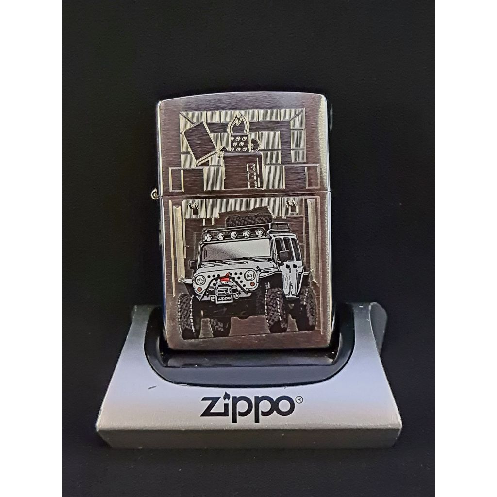 Zippo JEEP Brushed Chrome