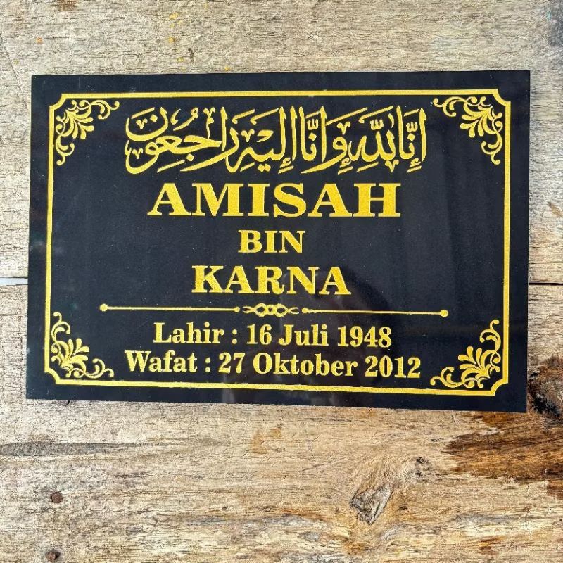 LEMPENGAN NISAN GRANIT/BATU NISAN UKURAN  20X30/NISAN MAKAM