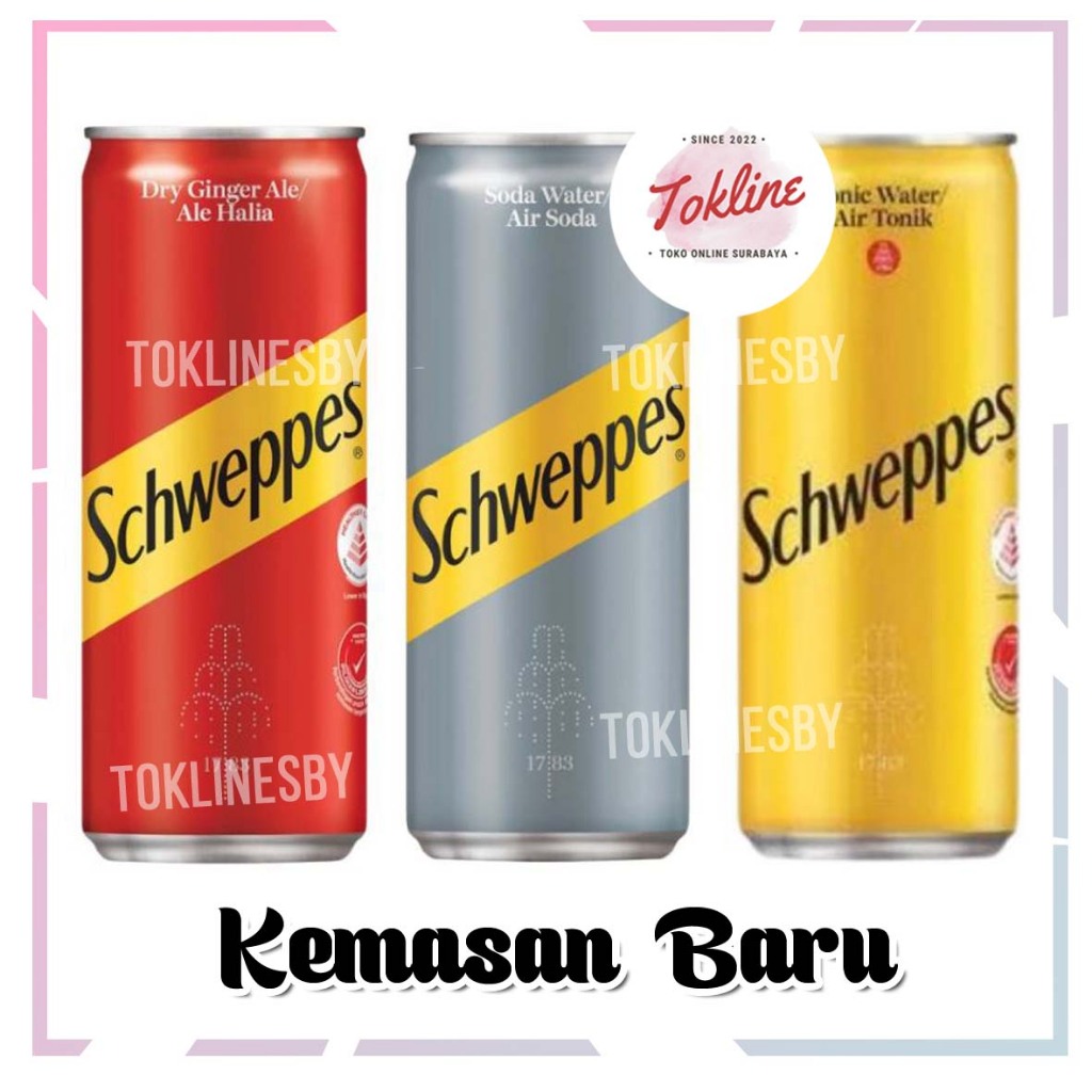 

[ PAKET ISI 6 ] SCHWEPPES TONIC WATER 250ml GINGER ALE IMPORT 250ml SODA WATER