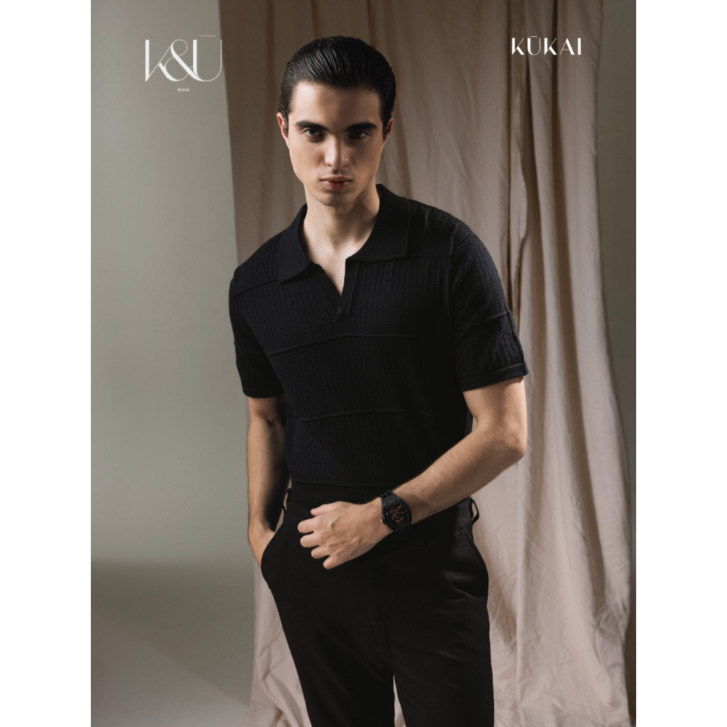 KUKAI Man | Regal Polo Top - Kaos Polo Rajut Pria - Kaos Polo Rajut Laki-laki - Man's Polo Knit Top