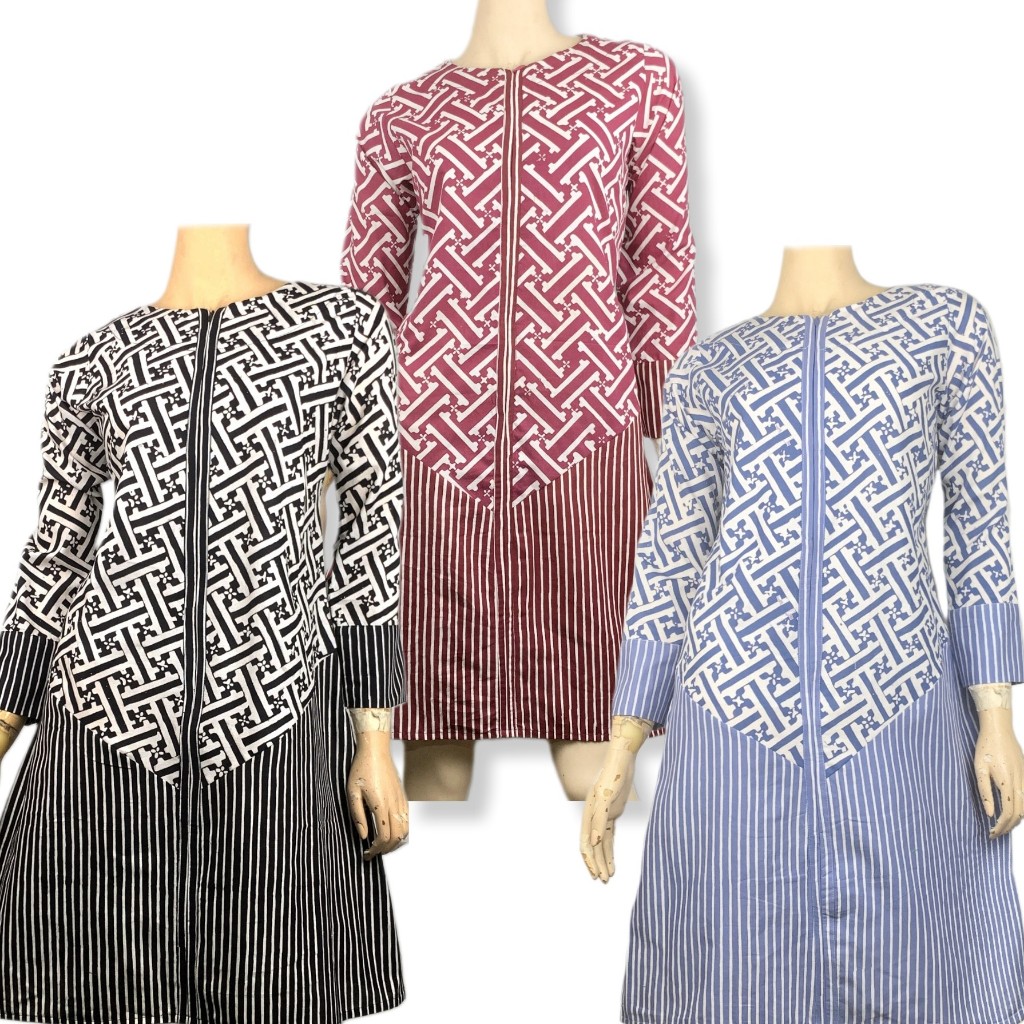 Elzaeda Atasan Batik Wanita Modern Busui Jumbo Ready Ukuran LD 110, 120, 130, 140, 150cm | Baju Bati