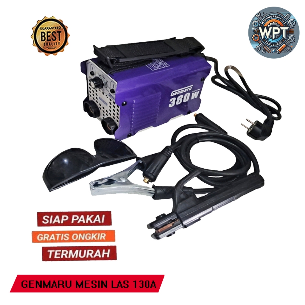 GENMARU Mesin Las MMA Listrik Rumahan 380Watt 130A Mesin Las 350watt+ 130A Trafo las Terlaris Japan