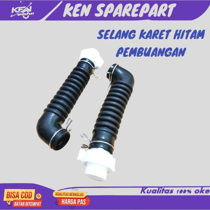 SELANG KARET DALAM PEMBUANGAN MESIN CUCI LG HITAM