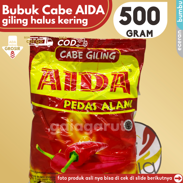 

AIDA Bumbu Cabai bubuk halus kemasan isi 500gr