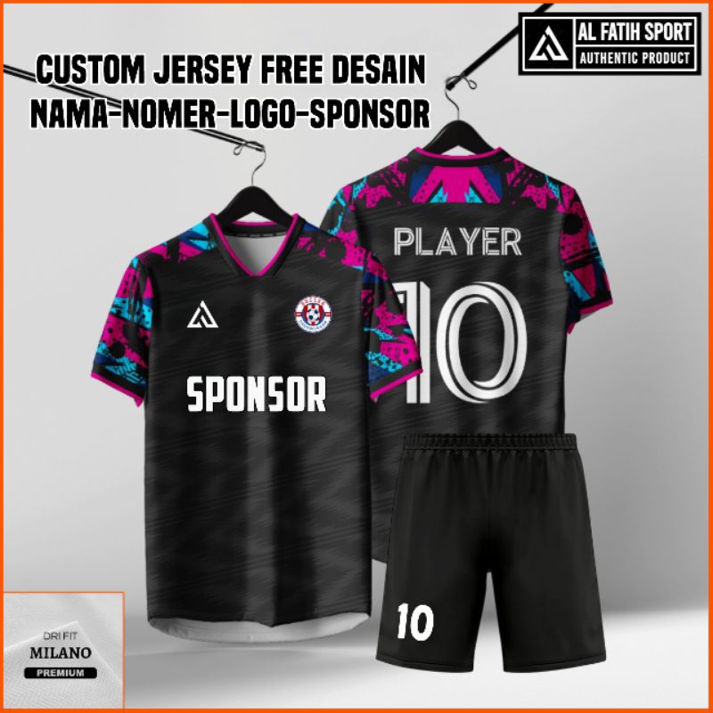 custom kaos Jersey printing futsal volly sepak bola voli badminton tenis sepeda free desain