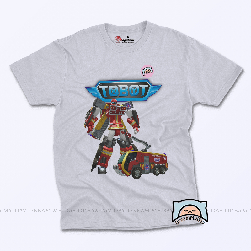 Baju Kaos Atasan Anak Laki - Laki Motif Tobot Althon Valkan - Kaos Anak Motif Tobot V2