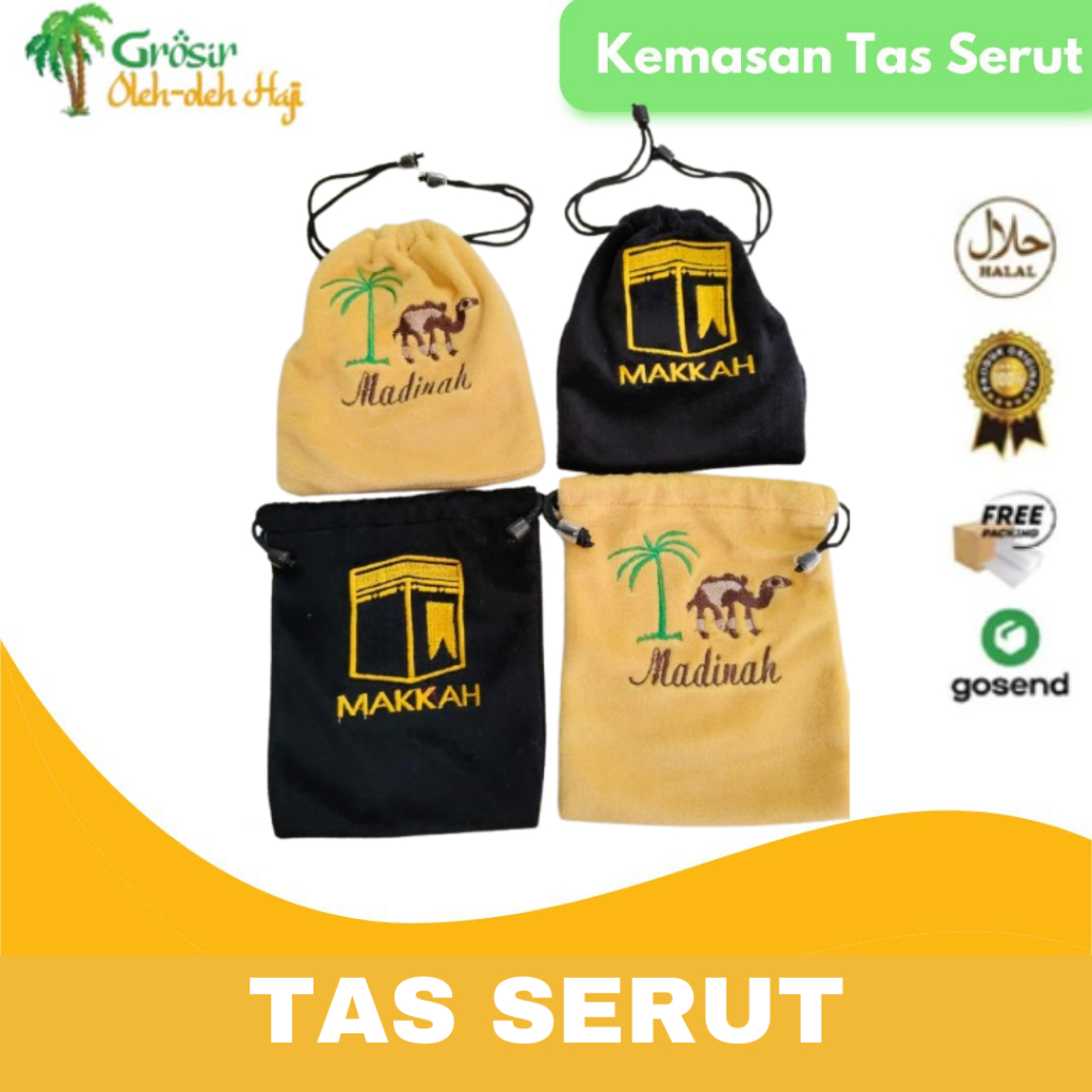 Tas Dompet Serut Makkah Madinah Bordiel Souvenir Oleh Oleh Haji Umroh
