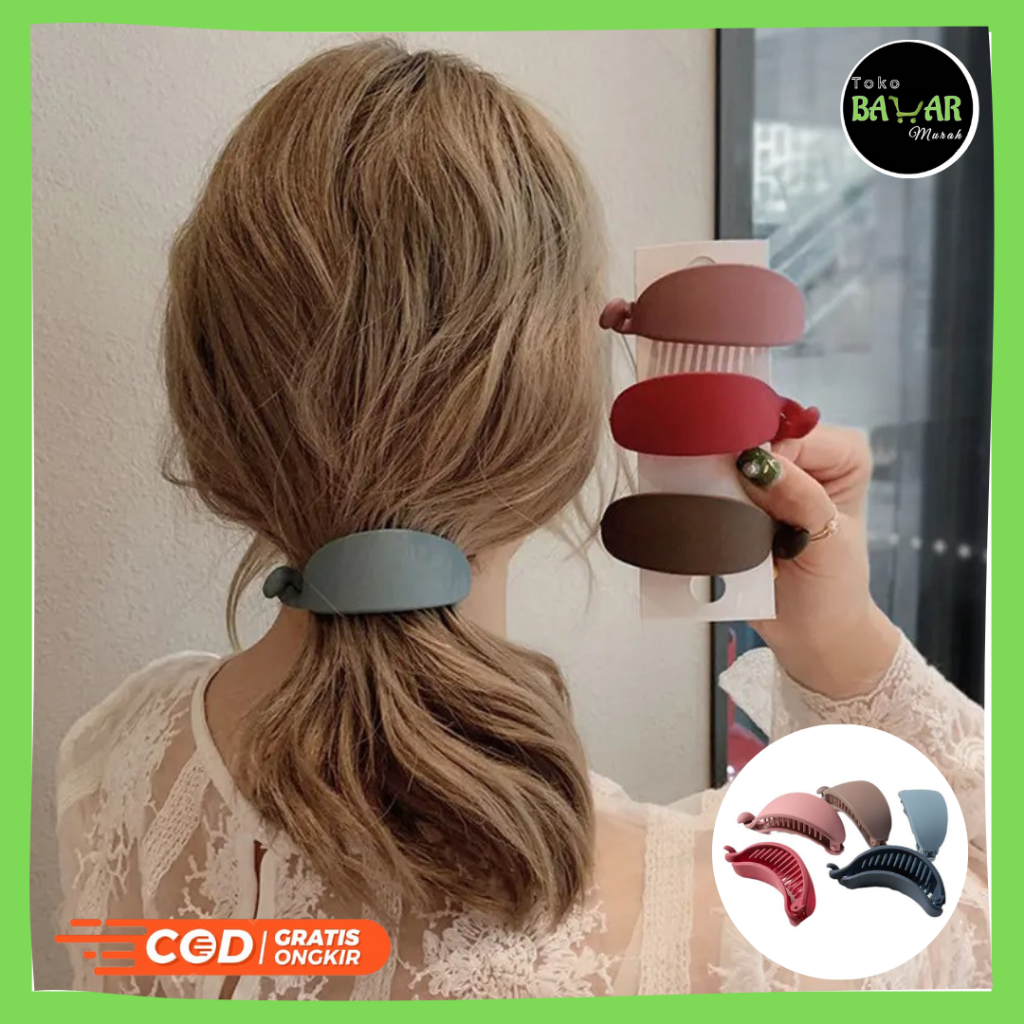 Jepit Rambut Model Pisang / Jepitan Rambut Doff Model Pisang / Jepit Rambut Doff Korea Model Pisang