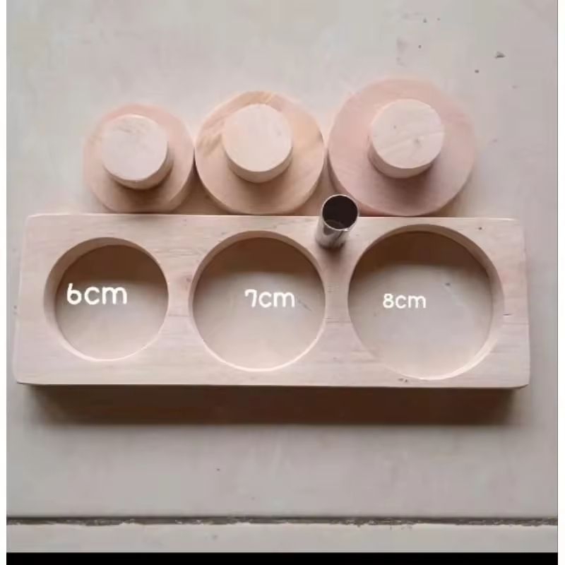 cetakan donat kayu isi3 lubang/cetakan donat/cetakan donat kayu