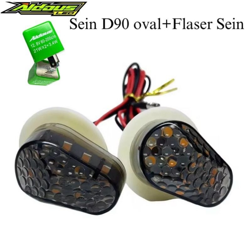 Lampu Led sein Tempel oval mini + Flaser sein kedip 12v sein tempel oval mini led ninja r rr r15 r25