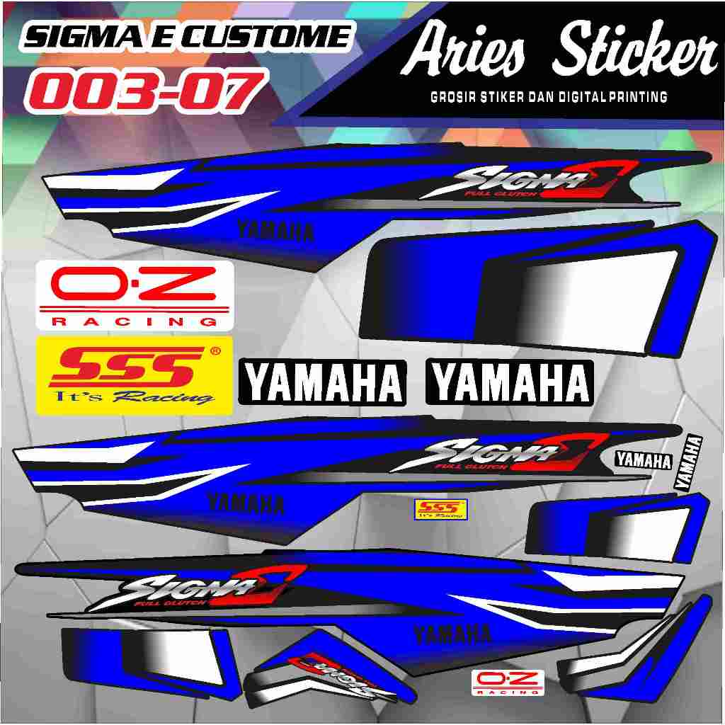 STRIPING STIKER YAMAHA SIGMA E CUSTOM A-003