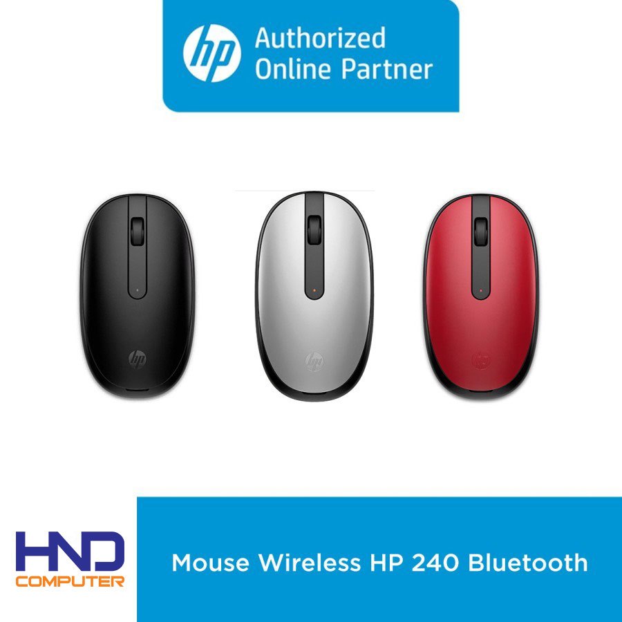 Mouse Bluetooth HP 240 Black Windows 11 Windows 10 macOS