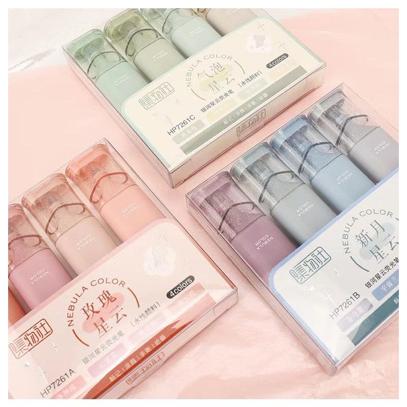 

Stabilo highlighter glitter pen asthetic 4pcs SET #MY03