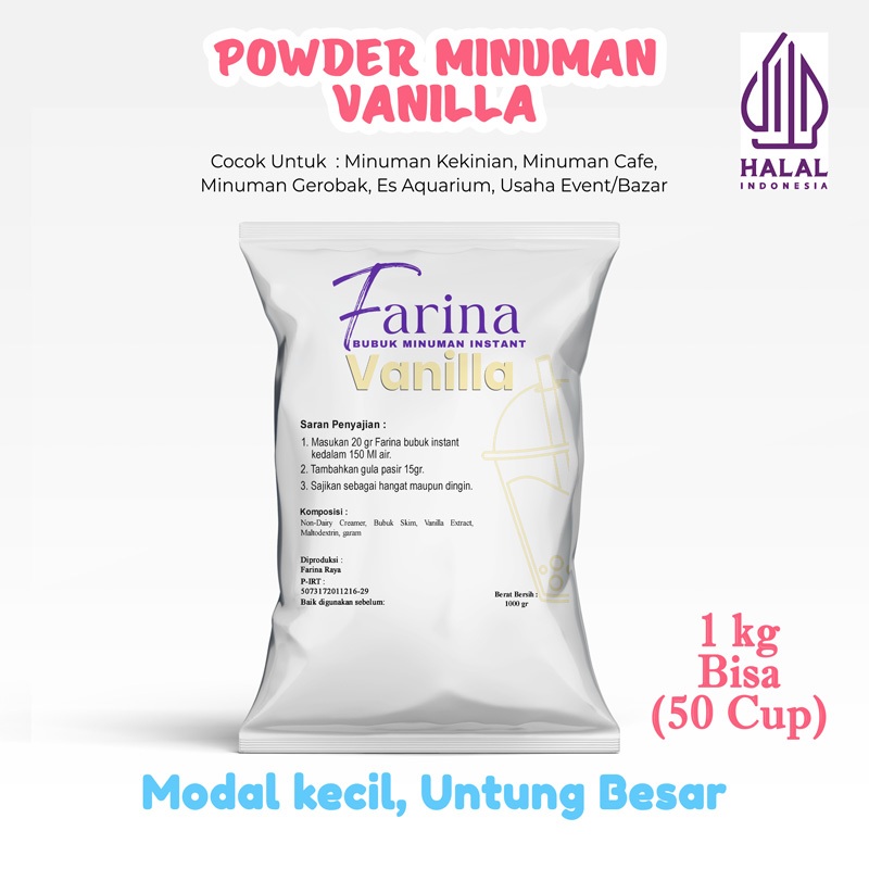 

Bubuk Vanilla 1kg - Premium Powder - BobaProduction