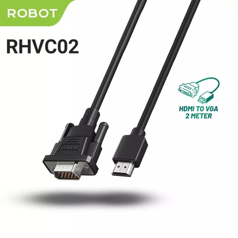 ROBOT RHVC02 Kabel HDMI to VGA 2 Meter