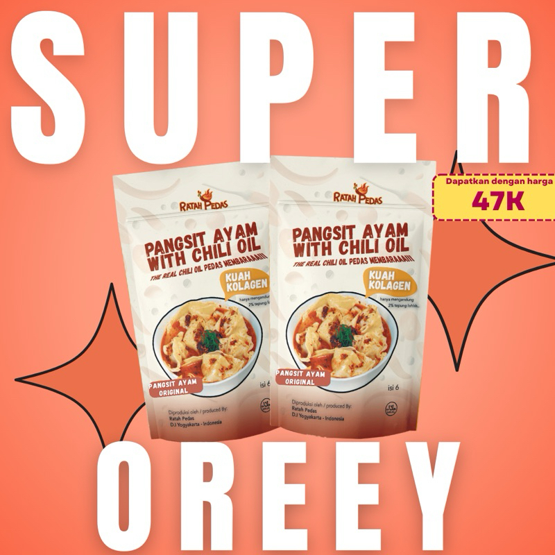 

SUPER OREEY (2 Pangsit Ayam original)