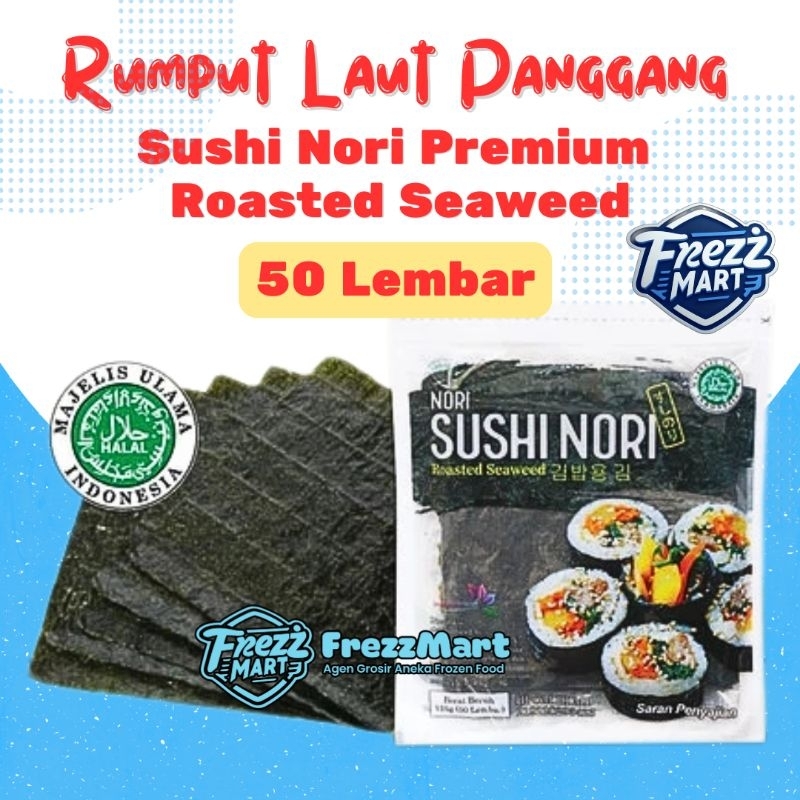 

Sushi Nori 50 Lembar Yaki SushiNori 50S Sheet Rumput Laut Panggang Premium Roasted Seaweed Kimbap.