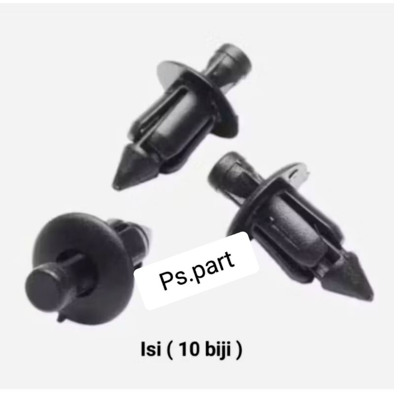 Baut plastik Klip Plastik lancip cetek isi (10 biji ) motor nmax,pcx,Vario,CBR,Genio,Aerox ninja mer