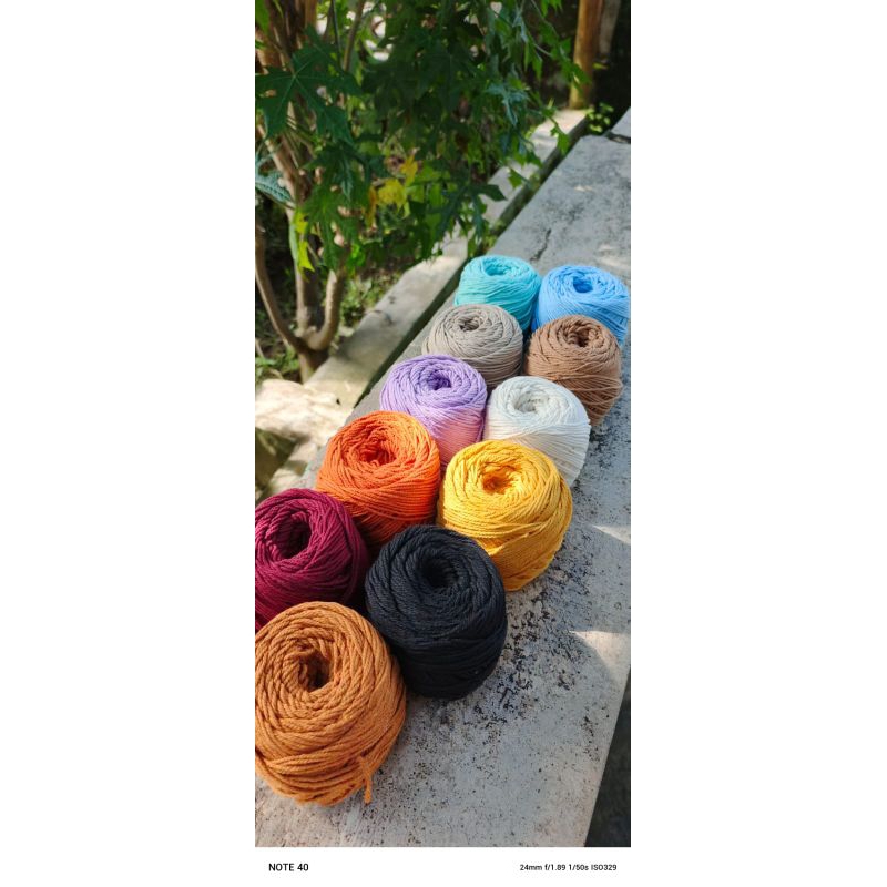 Benang Rajut Katun Bali Murah 1 MM / 1 Ply / small Ply - Bahan Premium Lembut dan Tidak Berserabut -