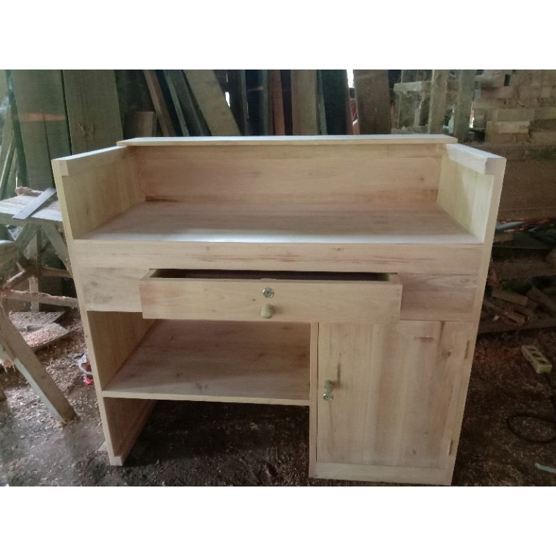 MEJA RESEPSIONIS CUSTOM MEJA KERJA MINIMALIS