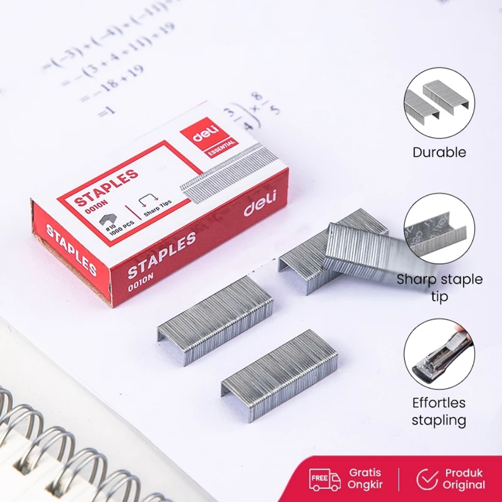 

Deli Isi Ulang Refill Staples Anti karat ujung runcing untuk hasil yang maksimal E0010N