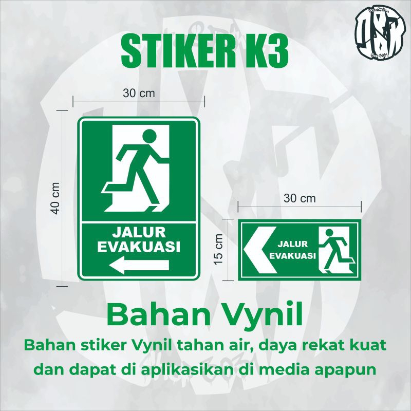 

STICKER PERINGATAN/STICKER JALUR EVAKUASI/STICKER VYNIL/STICKER PLANG/STICKER K3/STICKER KEREN