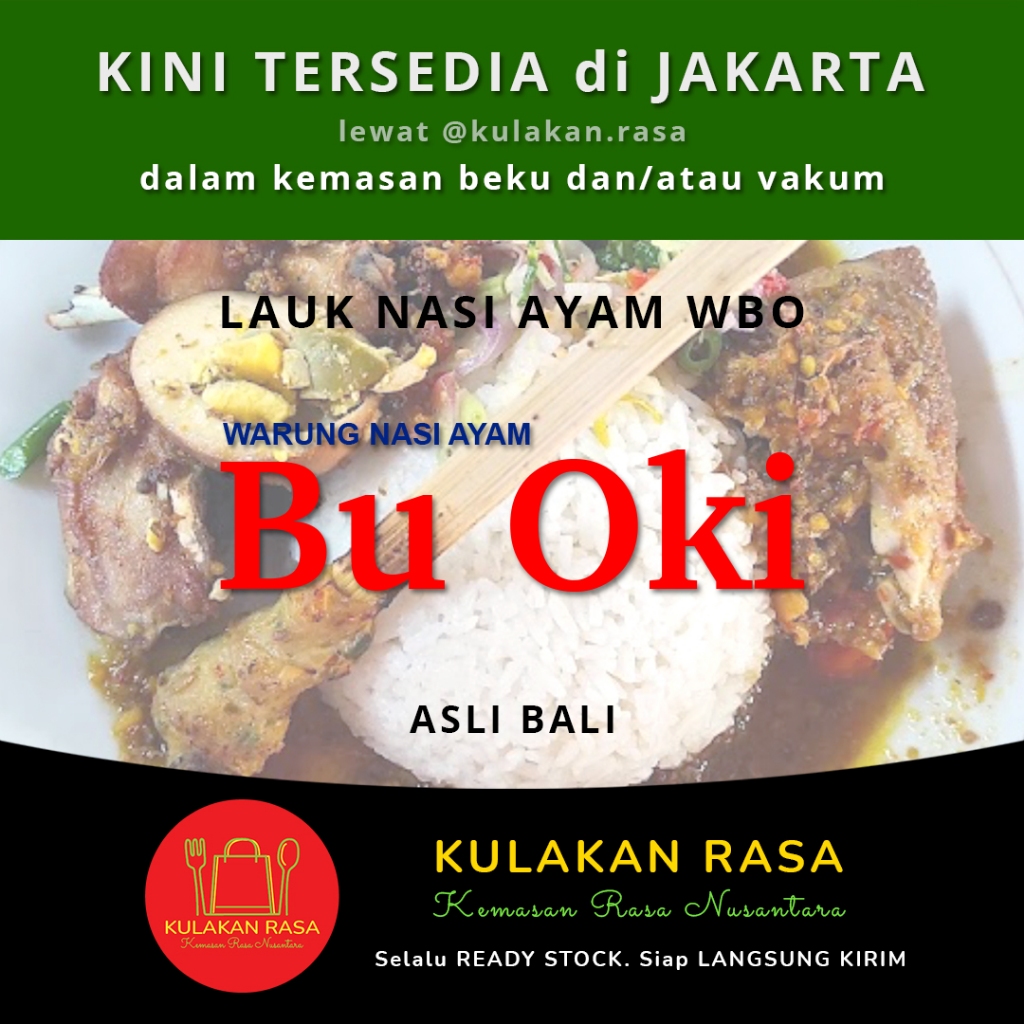 LAUK NASI AYAM WARUNG BU OKI asli dari Bali (PAKET A)