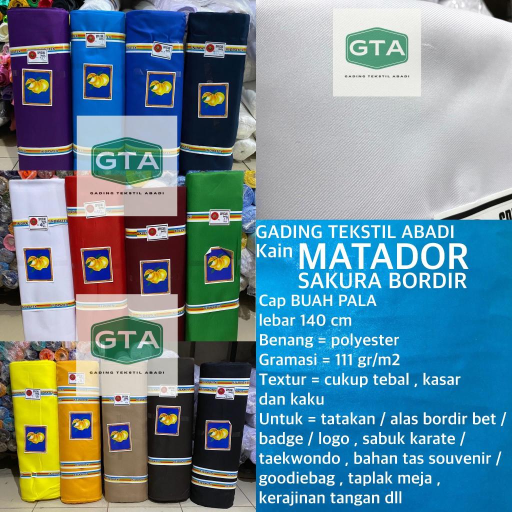( per 1 yard ) BAHAN KAIN ALAS TATAKAN BORDIR LOGO NAMA TIMBUL SABUK KARATE GOODIE BAG MATADOR SAKUR
