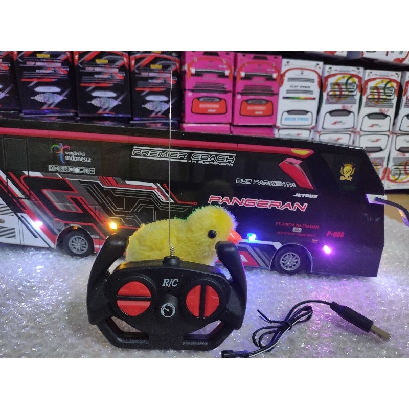 Miniatur bus remot control murah Miniatur bus telolet dan lampu