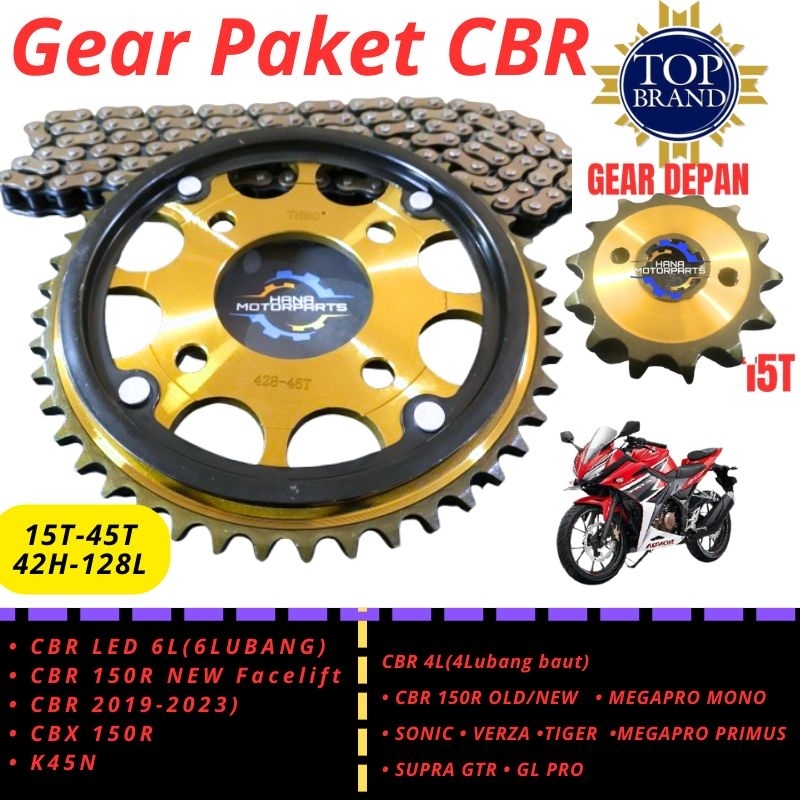 GEAR PAKET GIR SET CB 150 GEAR SET CB 150R GIR PAKET CBR 150 STREETFIRE STREET FIRE 4BLUBANG MOTOR