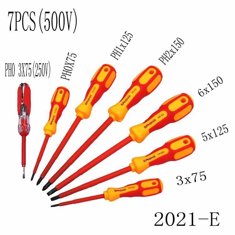 Obeng Listrik Set 7 Pcs Obeng Plus Minus Dan Tespen Obeng Set Tespen set