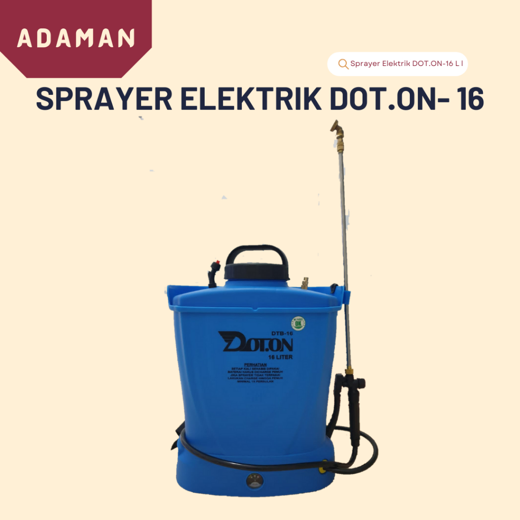 Sprayer tanki semprot kep elektrik semprotan tanaman  dot.on 16 liter
