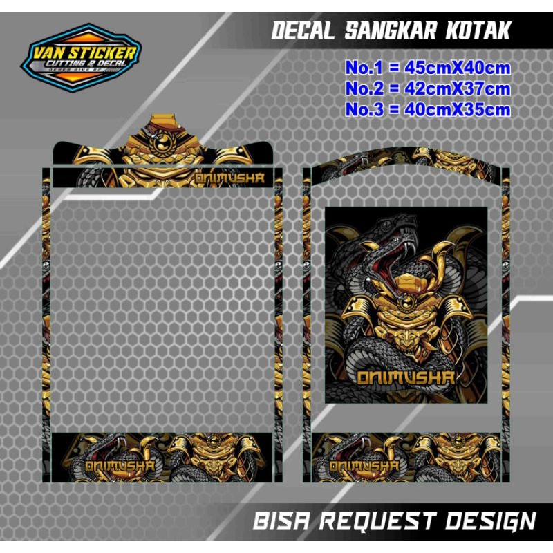decal sangkar kotak onimusha