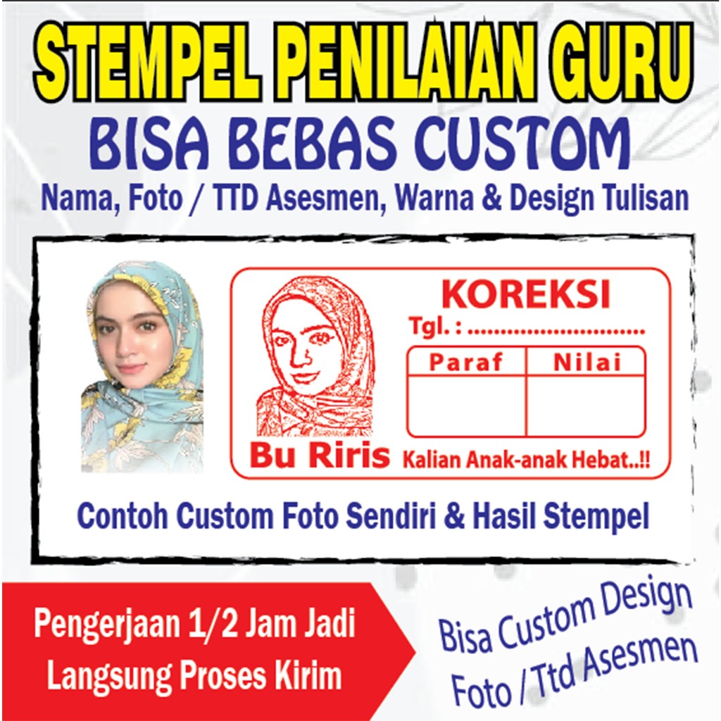 

(Promo Termurah) Stempel Nilai Guru Stempel Checked Stempel Reward BISA CUSTOM FREE