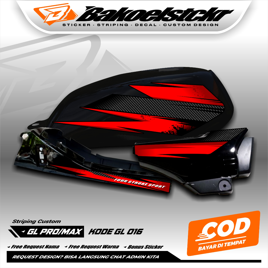 STRIPING GL PRO/MAX CUSTOM - DECAL STRIPING GL PRO CUSTOM VARIASI - STRIPING GL HOLOGRAM - GL KODE 0