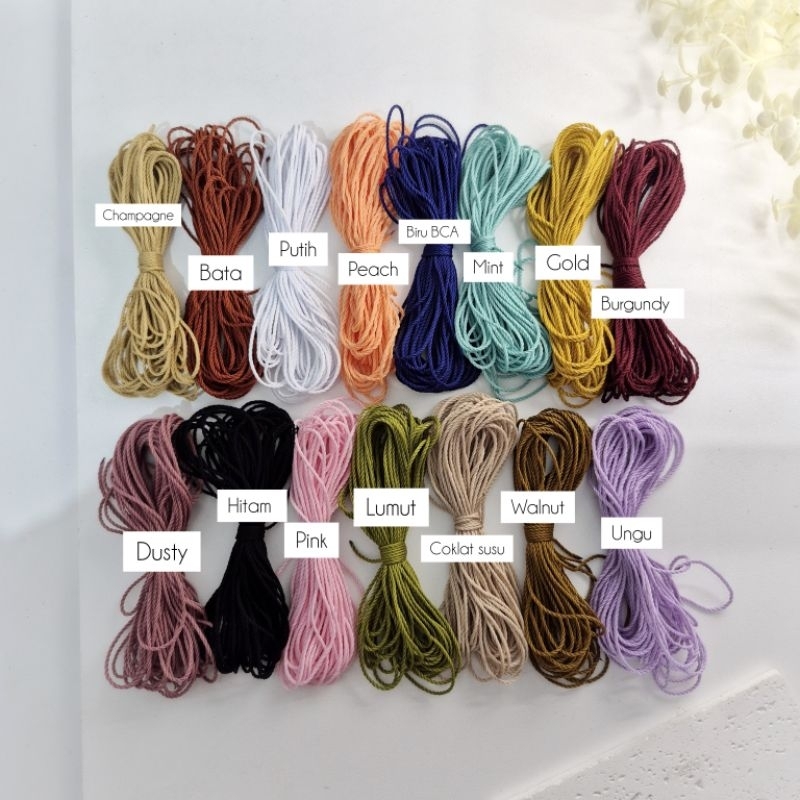Benang Rajut Polycherry / Tali Gelang / Gelang Tali / Benang