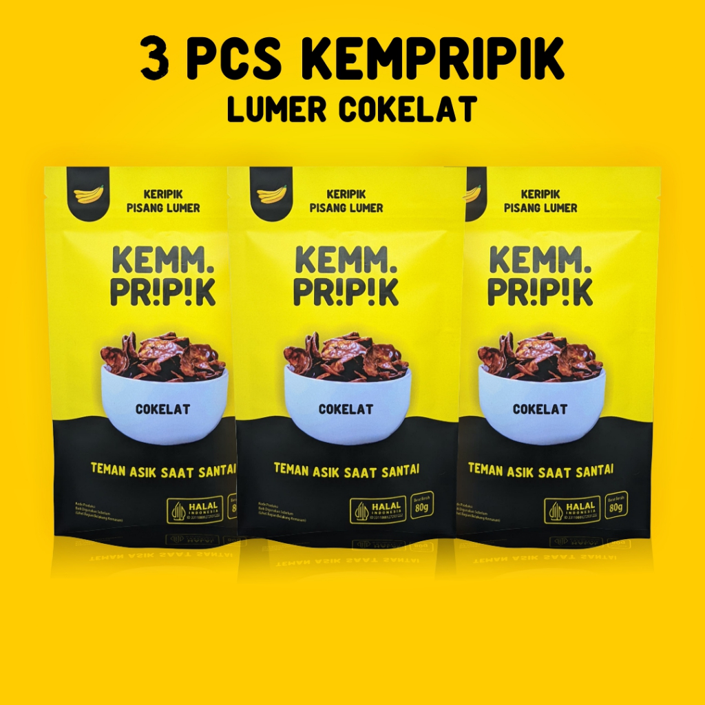 

KEMPRIPIK - KERIPIK PISANG COKLAT LUMER - BUNDLING 3 PCS