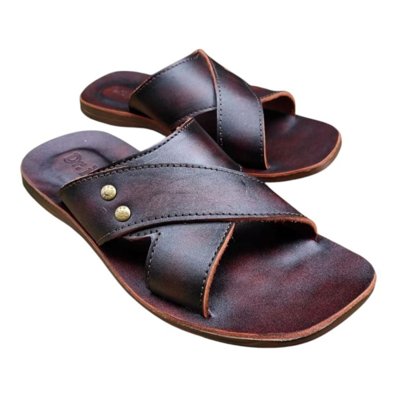 Sandal Kulit Pria Handmade Cibaduyut Asli