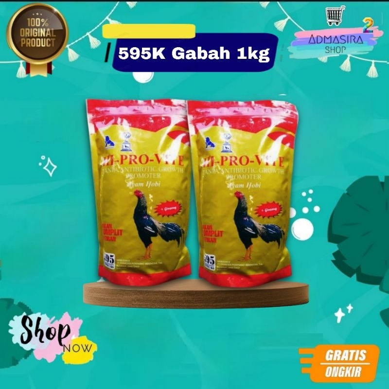 Hiprovite 595K A595K 1kg Pakan Ayam Bangkok Dewasa Komplit 595 Jago Standing Pouch