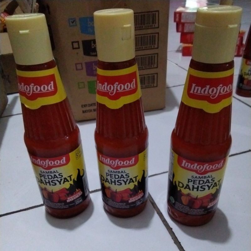 

Indofood sambal pedas dahsyat botol kaca 335ml
